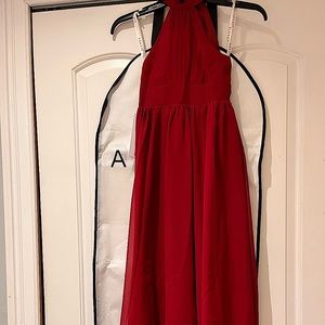 Burgundy azazie dress